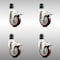 Service Caster 4 Inch 316SS Maroon Poly Swivel 1-3/4 Inch Expanding Stem Caster Set Lock Brake SCC-SS316TTLEX20S414-PPUB-MRN-134-4 - alternate 2